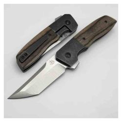 Couteau Begg Knives Seishin Tanto Lame Acier VG-10 Manche Bois de Bouleau Bolster Lock BG054