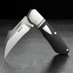 Couteau Begg Knives Hawkbill Slip Joint Lame Acier 14C28N Manche G10 Noir BG041