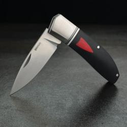 Couteau Begg Knives Black Widow Slip Joint Lame Acier 14C28N Manche G10 Noir BG040