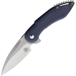 Couteau Begg Knives Mini Glimpse Lame Acier D2 Manche G10 Bleu-Gris Linerlock BG001