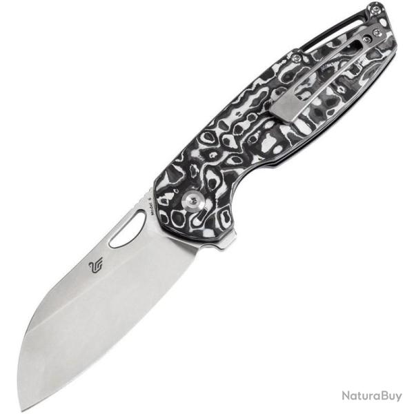 Couteau Kansept Model 6 Gaucher Lame Acier CPM 20CV Manche Fibre Carbone Nebula Liner Lock K1022L2
