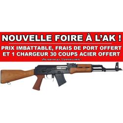 FOIRE AK - CARABINE WBP AK JACK BOIS CAL.7.62x39 + 1 CHARGEUR 30 COUPS OFFERT !