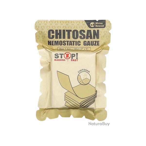 Gaze pansement h�mostatique chitosan Rhino rescue neuf