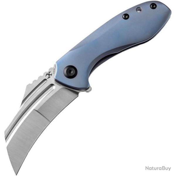 Couteau Pliant Kansept KTC3 Lame Acier CPM S35VN Manche Titane Bleu Liner Lock K1031A3