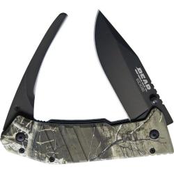 Couteau Bear Edge Gut and Skin Sideliner Lock Lame Acier 440 Manche Camo Acier BC61522