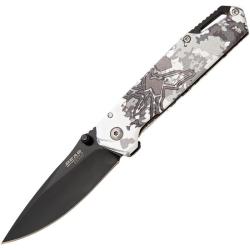Couteau Bear Edge Brisk 3.0 Framelock True Timber White Viper Lame Acier 440 Manche Acier i BC61545