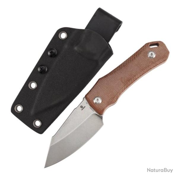 Couteau Fixe Tenable Loki Lame Acier D2 Manche Micarta Brun Etui Kydex G1058A5