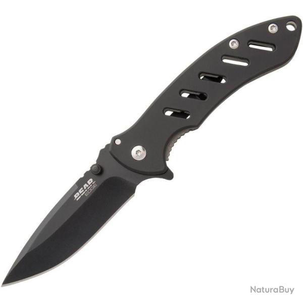 Couteau Bear Edge Brisk 61511 Lame Drop Point Acier Inox Manche Inox Noir Frame Lock BC61511