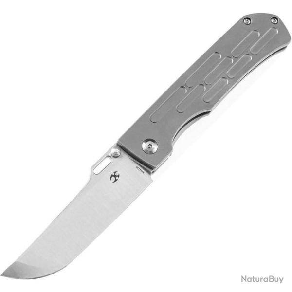 Couteau Pliant Kansept Reedus Lame Acier CPM S35VN Manche Titane Gris Frame Lock K1041A2
