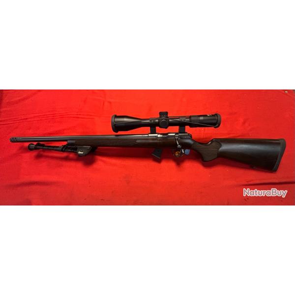 Cz 457 varmint lh American + frein de bouche + lunette RTI 6-2x50+ bipied