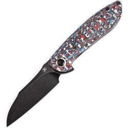 Couteau Kansept Prometheus Lame Acier CPM S35VN Manche Fibre Carbone Nebula Frame Lock K1040A2
