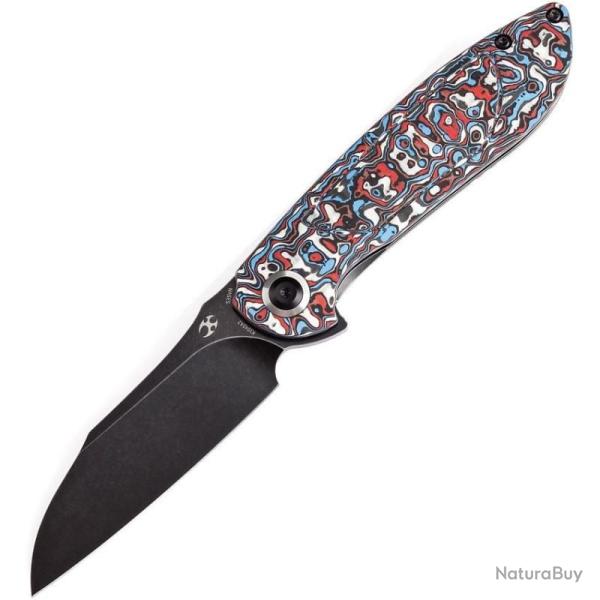 Couteau Kansept Prometheus Lame Acier CPM S35VN Manche Fibre Carbone Nebula Frame Lock K1040A2