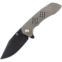 Couteau Pliant Kansept Entity Lame TiNi Noir Manche Titane Carbure Silicium Frame Lock K1036B2