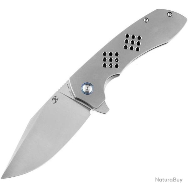 Couteau Pliant Kansept Entity Lame Acier CPM S35VN Manche Titane Bead Blast Frame Lock K1036B1