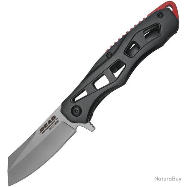 Couteau de Poche Bear Edge Framelock Lame Acier 440 Manche Inox Made In USA BC61123