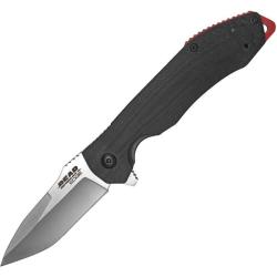 Couteau de Poche Bear Edge Framelock Lame Acier 440 Manche G10 Inox Made In USA BC61122