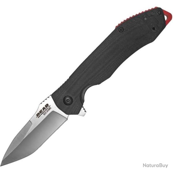 Couteau de Poche Bear Edge Framelock Lame Acier 440 Manche G10 Inox Made In USA BC61122