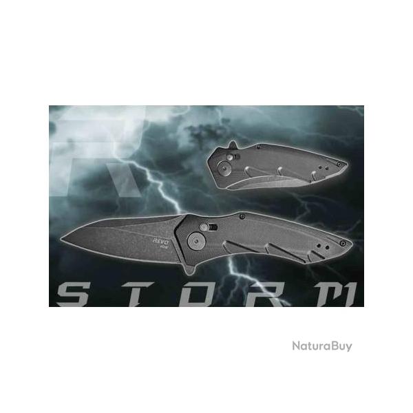 Couteau Revo Storm Crossbar Lock Black VG-10 Blade G10 Handle Clip REVSTMDPBK