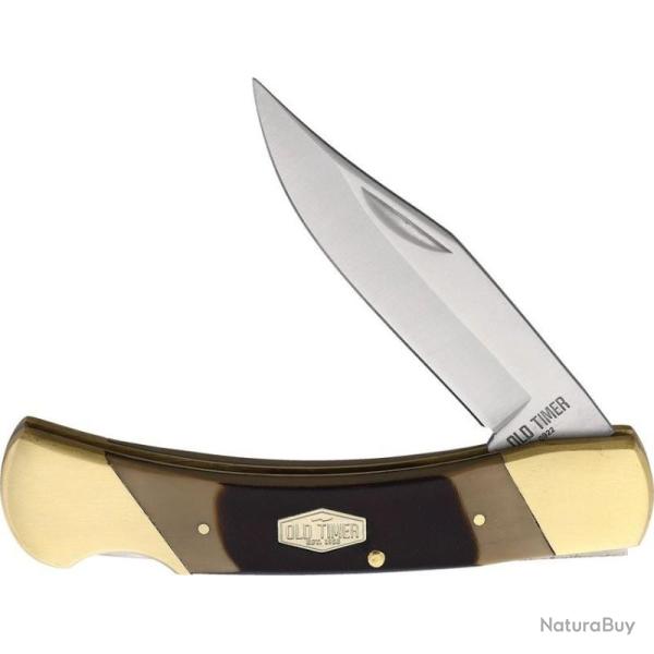 Couteau de Poche Schrade Old Timer Cave Bear Lame Acier 7Cr17MoV Manche Os Lockback SCH1187281