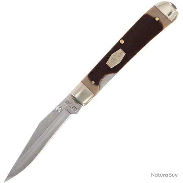 Couteau de Poche Schrade Old Timer Trapper Lame Acier Inox Manche Delrin Linerlock SCH1187233