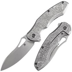 Couteau Kansept Echis Lame Acier CPM-S35VN Manche Titane grain&eacute; beadblasted Frame Lock K1071A3