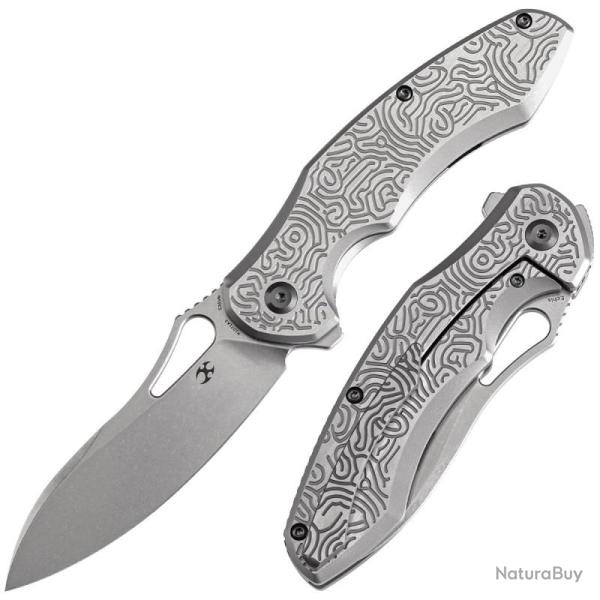 Couteau Kansept Echis Lame Acier CPM-S35VN Manche Titane grain� beadblasted Frame Lock K1071A3