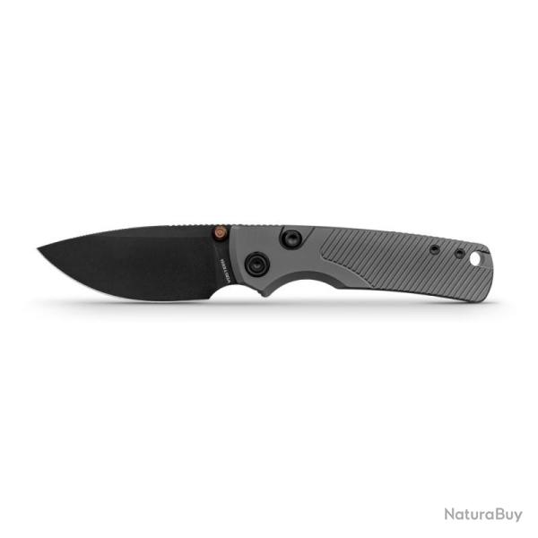 Couteau Vosteed Porcupine TiSlim Lame Acier 154CM Manche Titane Gris Fonce Top Liner Lock VOSA4804