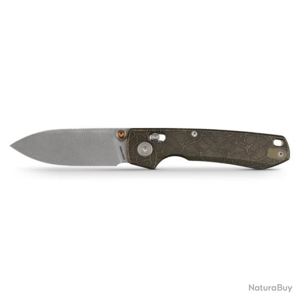 Couteau Pliant Vosteed Raccoon TiSlim Lame Acier S35VN Manche Titane Acid Wash Cuivre VOSA4508