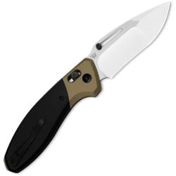 Couteau Kizer Bulli Lame Acier S45VN Drop Point Manche Titane Noir Bronze Clutch Lock KI3695A4