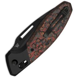 Couteau Kizer Bulli Lame Acier S45VN DLC Drop Point Manche Titane/Fat Carbon Mars Clutch KI3695A3