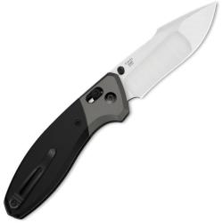 Couteau Kizer Staffi Lame Acier S45VN Harpoon Manche Titane Noir Gris Clutch Lock KI3695A2