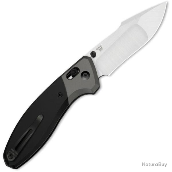 Couteau Kizer Staffi Lame Acier S45VN Harpoon Manche Titane Noir Gris Clutch Lock KI3695A2