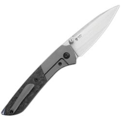 Couteau Kizer Spitfire Lame Acier S35VN Drop Point Manche Titane/Carbone Frame Lock KI3690A1