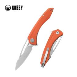 Couteau Kubey Merced Lame Acier 14C28N Manche G10 Orange Liner Lock KUB345S