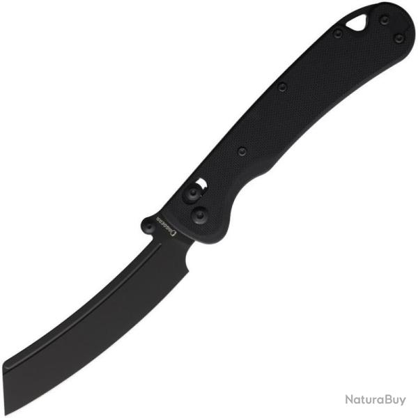 Couteau de Poche Daggerr Behemoth Slim Lame Acier VG-10 Noir Manche G10 Noir Crossbar DGRFM024SBKB