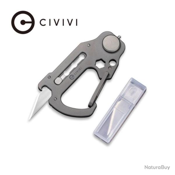 Multi-Outil Civivi Polymorph Lame Acier 9Cr18MoV Carabine Titane Gris CIVC200451