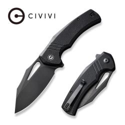 Couteau Civivi BullTusk Lame Acier 14C28N Manche G10 Noir Liner Lock CIVC230171