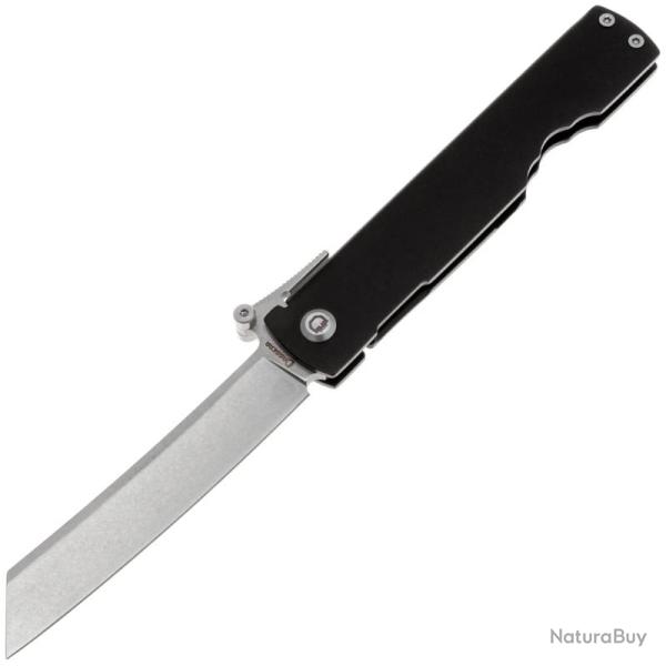 Couteau de Poche Daggerr Higonokami Lame Acier VG-10 Stonewash Manche Acier Frame Lock DGRHGBKSW