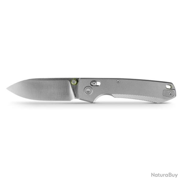 Couteau Pliant Vosteed Raccoon TiSlim Lame Acier 154CM Manche Titane Gris Crossbar Lock VOSA4501