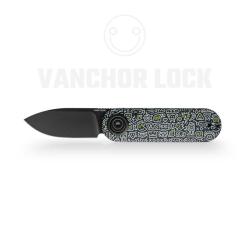 Couteau Pliant Vosteed Corgi V Lame Acier 14C28N Manche G10 Doodle Monster Vanchor Lock VOSA3726