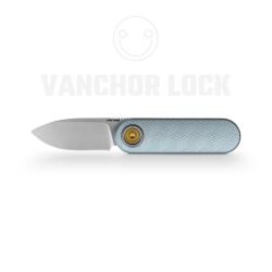 Couteau Pliant Vosteed Corgi V Lame Acier 14C28N Manche Aluminium Bleu Macaron Vanchor Lock VOSA3725