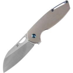 Couteau Pliant Kansept Model 6 Lame Acier CPM S35VN Manche Titane Bronze Frame Lock K1022B5