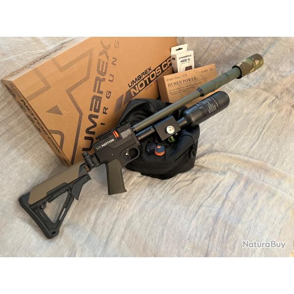 Carabine PCP Umarex NOTOS Custom .22 / 5.5 - Dream Valve,Magpul,bouteille carbon, buck rail...