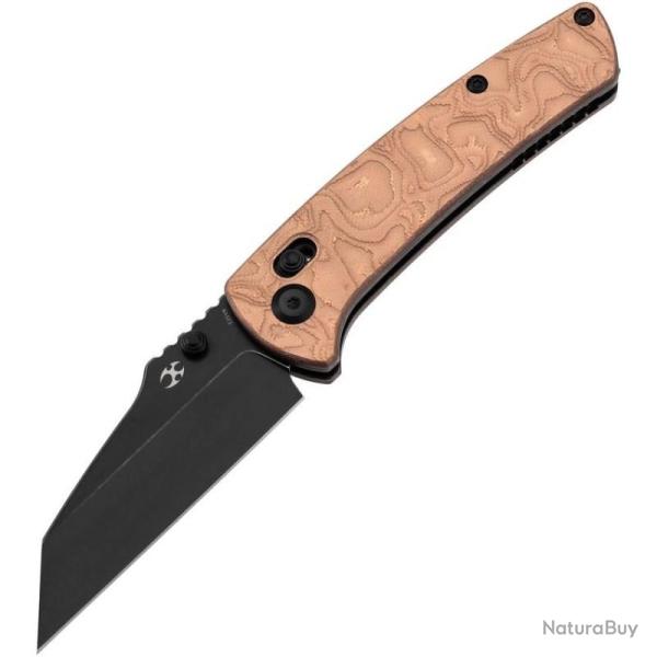 Couteau Pliant Kansept Main Street Lame Acier CPM S35VN Manche Cuivre G10 Crossbar Lock K1015V2