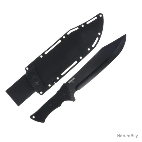 Couteau Fixe Schrade Leroy Lame Acier AUS-8 Manche Caoutchouc �tui Aff�teur SCH1182516