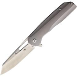 Couteau Pliant Kansept Shard Lame Acier CPM S35VN Manche Titane Gris Frame Lock K1006A