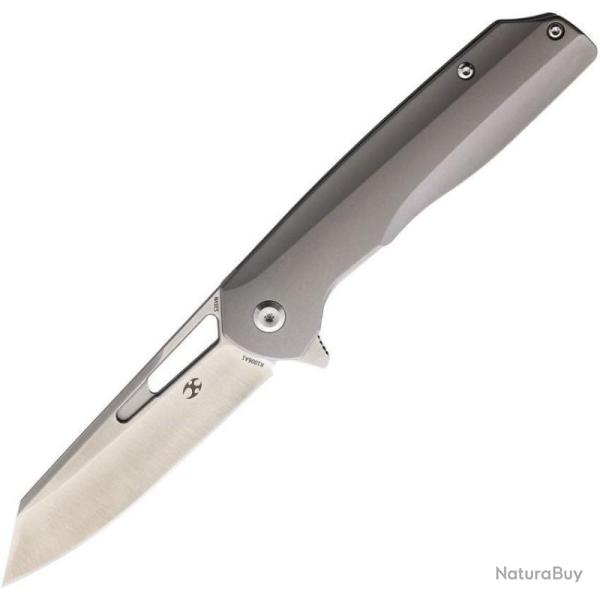 Couteau Pliant Kansept Shard Lame Acier CPM S35VN Manche Titane Gris Frame Lock K1006A