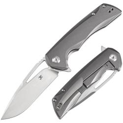 Couteau Pliant Kansept Kryo Lame Acier CPM S35VN Manche Titane Micro-Frais&eacute; Frame Lock K1001A7