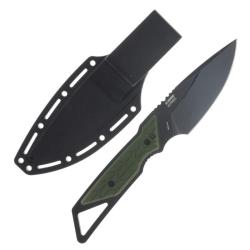 Couteau Fixe Schrade Outback Lame Acier AUS-8 Manche Caoutchouc Anneau Doigt SCH1182497