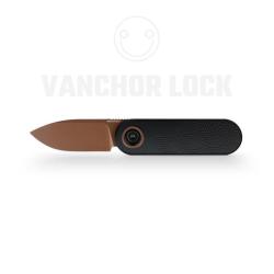 Couteau Pliant Vosteed Corgi V Lame Acier 14C28N Manche Aluminium Noir Texture Vanchor Lock VOSA3722